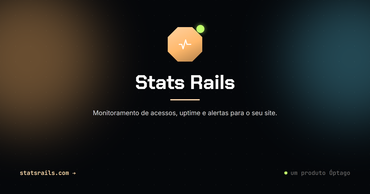 Prévia do sistema Stats Rails
